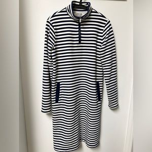 Lands end navy striped dress